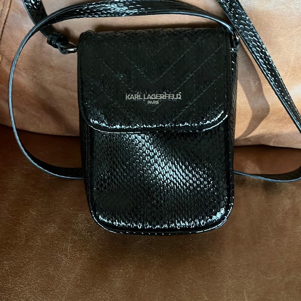 Karl Lagerfeld black snake skin look
